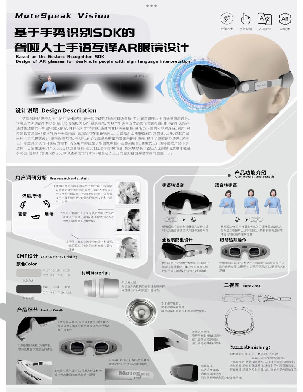 聋哑人手语互译AR眼镜设计dgs